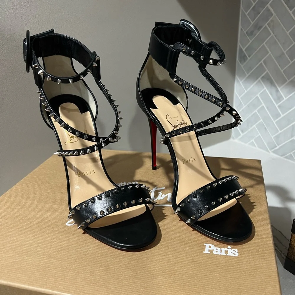 Christian Louboutin Choca Spike Heels - Picture 4 of 13